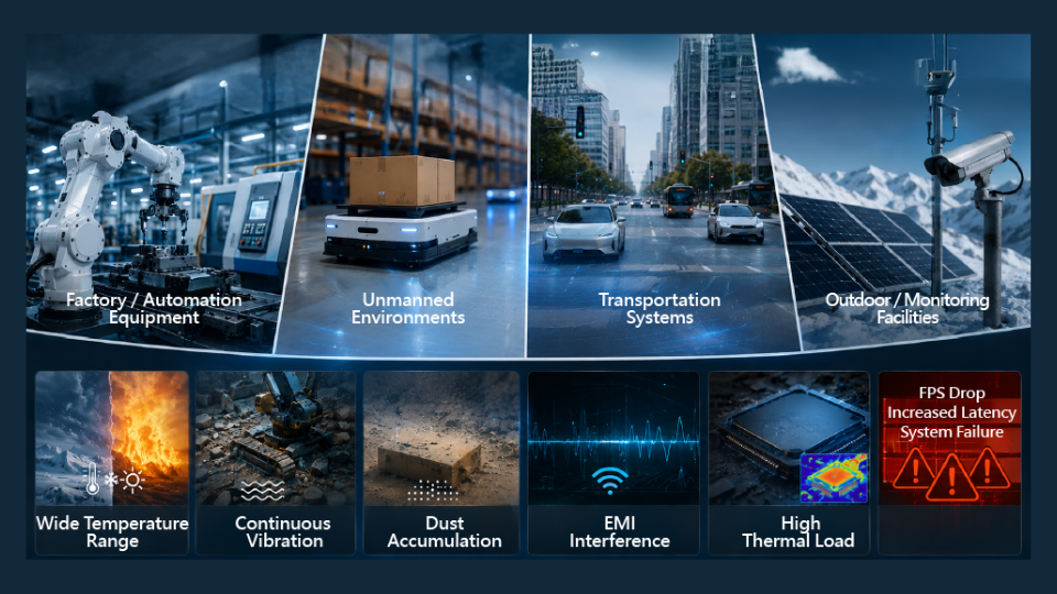 工業邊緣 AI 部署面臨的溫度、震動、粉塵與電磁干擾挑戰
